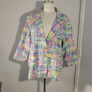 Pastel Plaid Women's Jacket